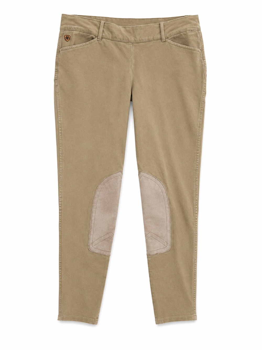 Ariat Sport Riding Breeches Womens 32L Tan Knee Patch Equestrian Stretch - Picture 2 of 14